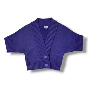 Worthington Purple Short Sleeved V-Neck Cardigan Women's Size Small‎